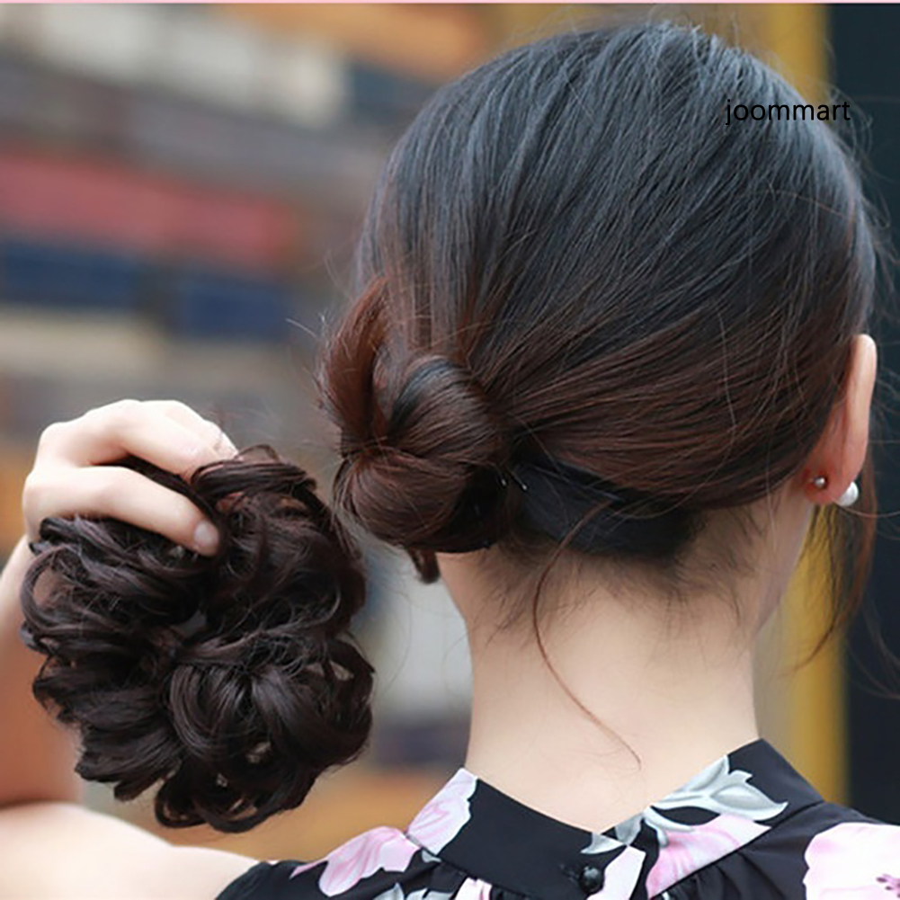 Búi tóc giả xoăn bằng sợi tổng hợp thoải mái thời trang dành cho nữ