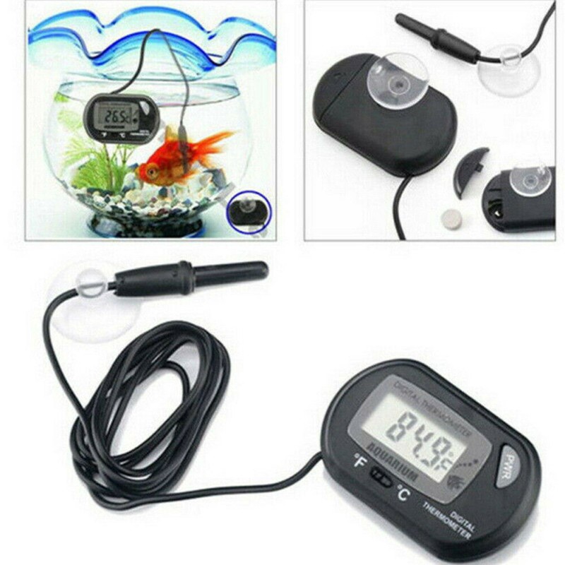 Nhiệt kế điện tử đo nhiệt độ và độ ẩm màn hình LCD cho bể cá / tủ lạnh