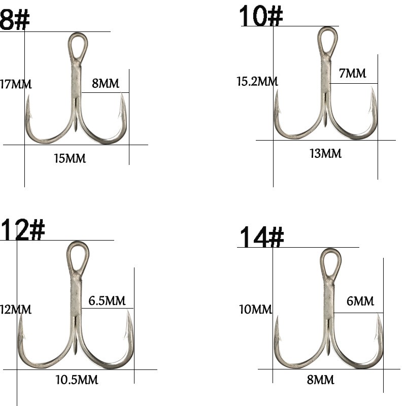 Shengyao 10 Lưỡi câu cá mương chuyên dụng làm bằng thép Đi kèm với lông vũ