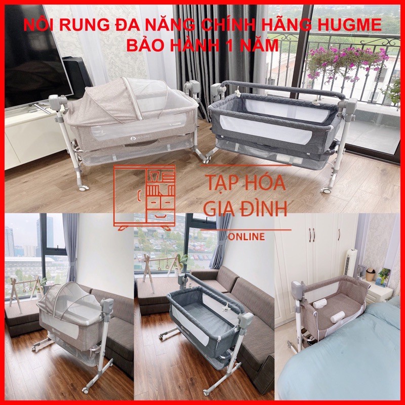 Nôi rung gấp gọn đa năng chính hãng HUGME bảo hành 1 năm