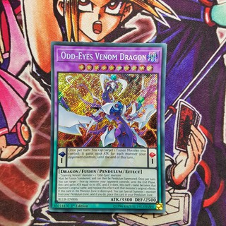 Thẻ bài Yugioh chính hãng | Odd-eyes Venom Dragon | BLLR Secret Rare