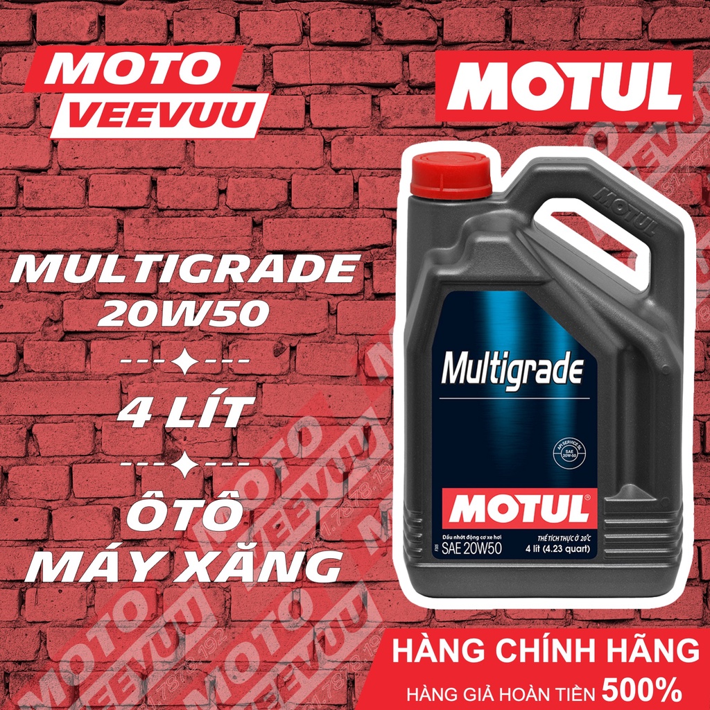 Dầu nhớt oto MOTUL MultiGrade 20W50 4 Lít Động cơ xăng