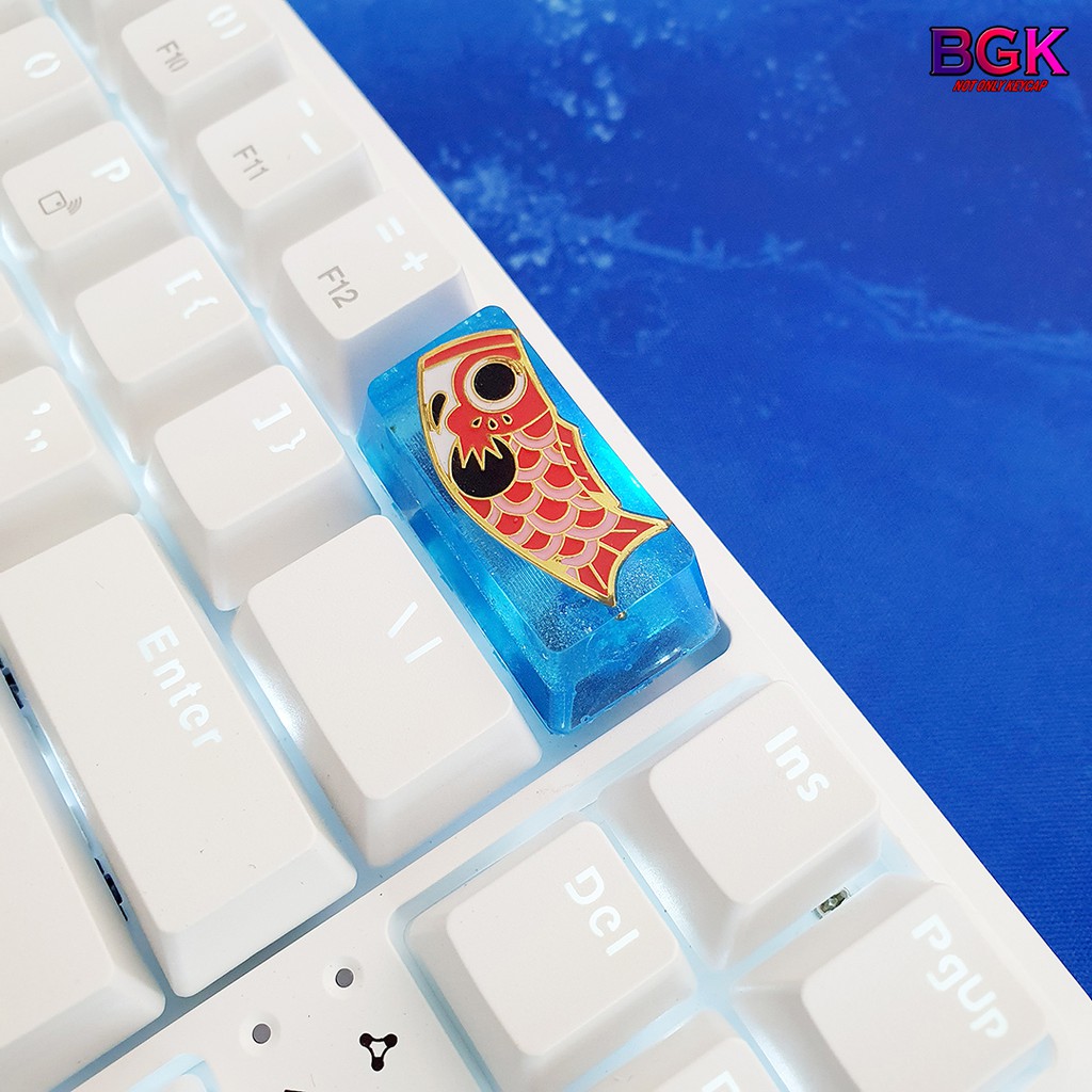 Keycap Lẻ Cờ Cá Chép Nhật Koinobori OEM 2U profile ( keycap resin độc lạ )( Keycap Artisan )