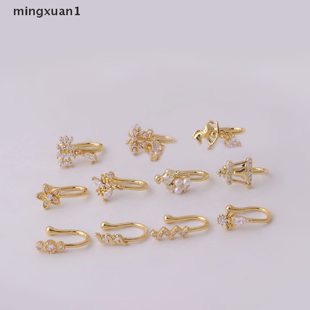 Khuyên kẹp mũi xỏ giả bằng thép không gỉ