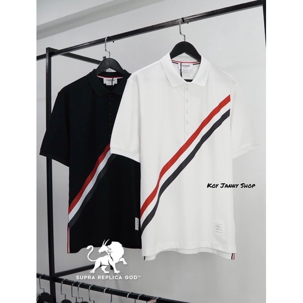 Áo Polo Thom Browne sọc chéo ngực hot hit nhất 2022
