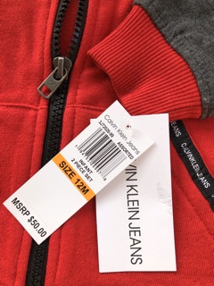 Bộ nỉ Calvin Klein bé trai