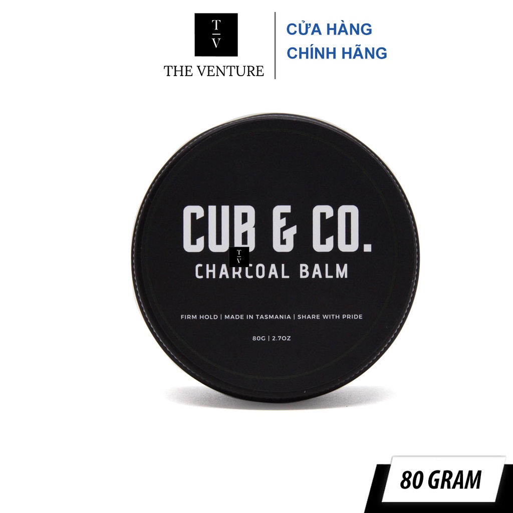 Sáp Vuốt Tóc Nam Cub &amp; Co Charcoal Balm Chính Hãng - 100 Gram