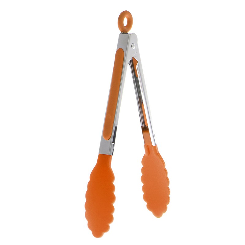Kẹp gắp thức ăn đầu silicone cán thép không gỉ