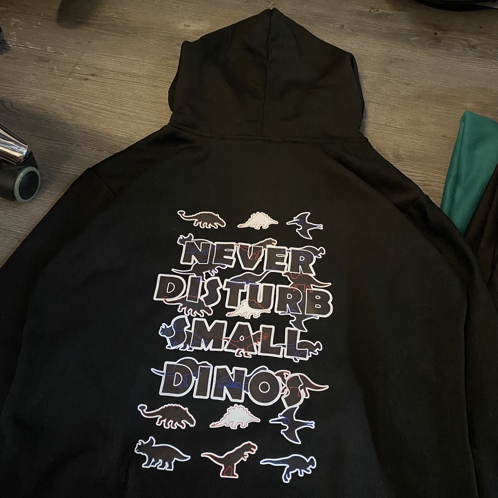 Áo Dài Tay CÓ NÓN hình khủng long TREX.03