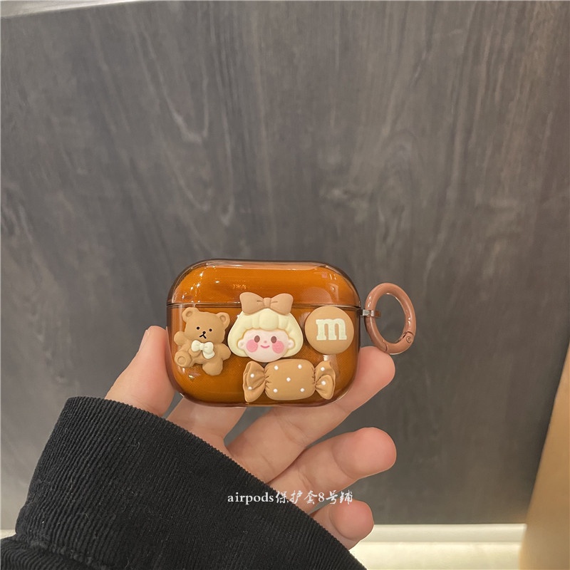 Vỏ bảo vệ hộp sạc tai nghe không dây bluetooth Airpods 1 / 2 / 3/ Pro hình dạng kẹo candy xinh xắn