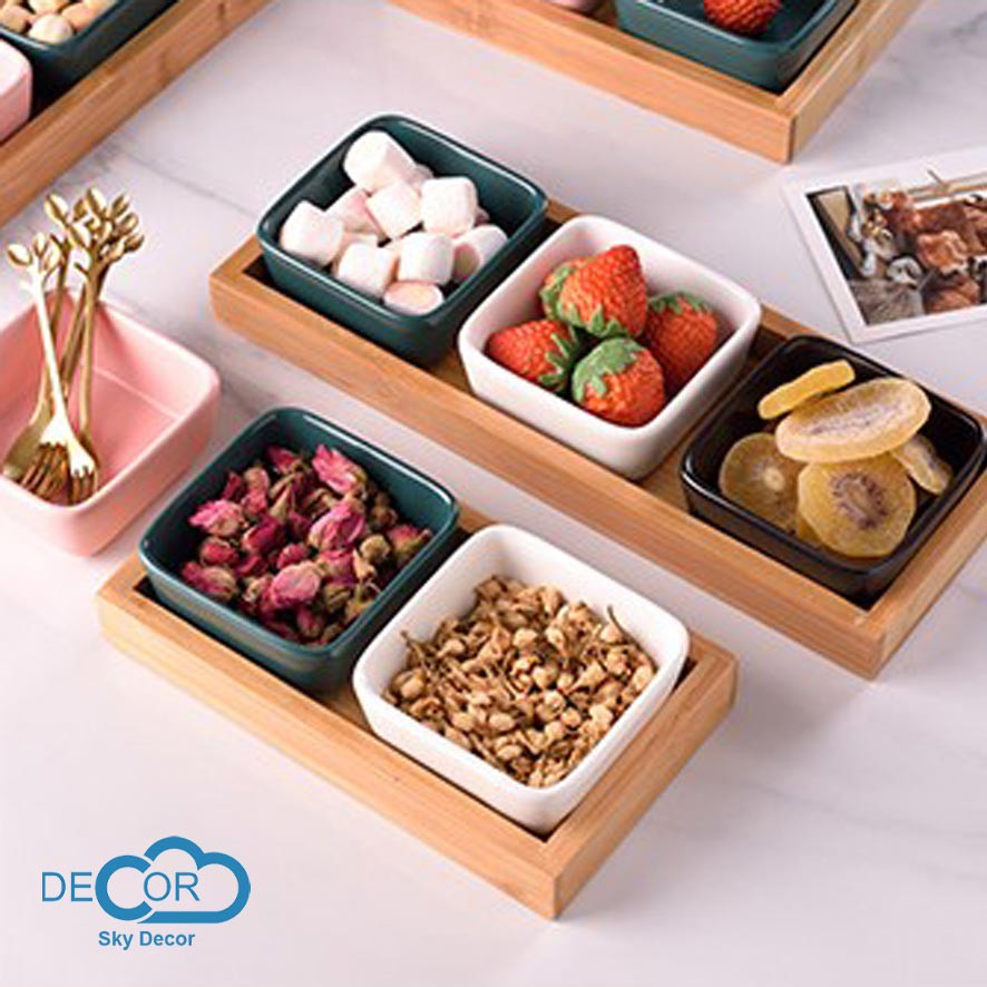 Chén Nordic vuông - Dụng cụ nhà bếp, đựng thức ăn, trang trí thức ăn, trang trí nội thất - Skydecor