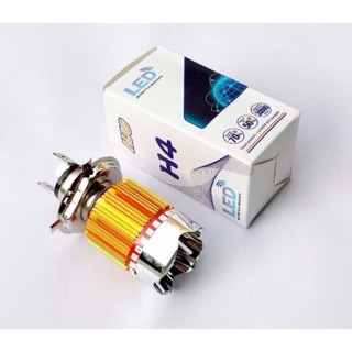 Đèn Pha Led Kiểu  Xe Máy H4 3 Led  Có Màu Đẹp