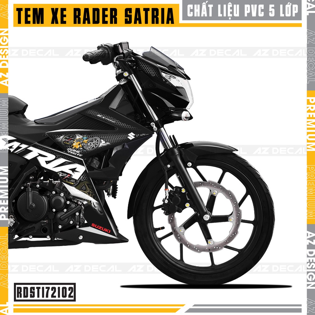 Tem Xe Suzuki Raider/Satria Mẫu F150 Chọn Màu | RDST172102 | Chất Liệu Decal PVC Chống Nước, Dễ Dán