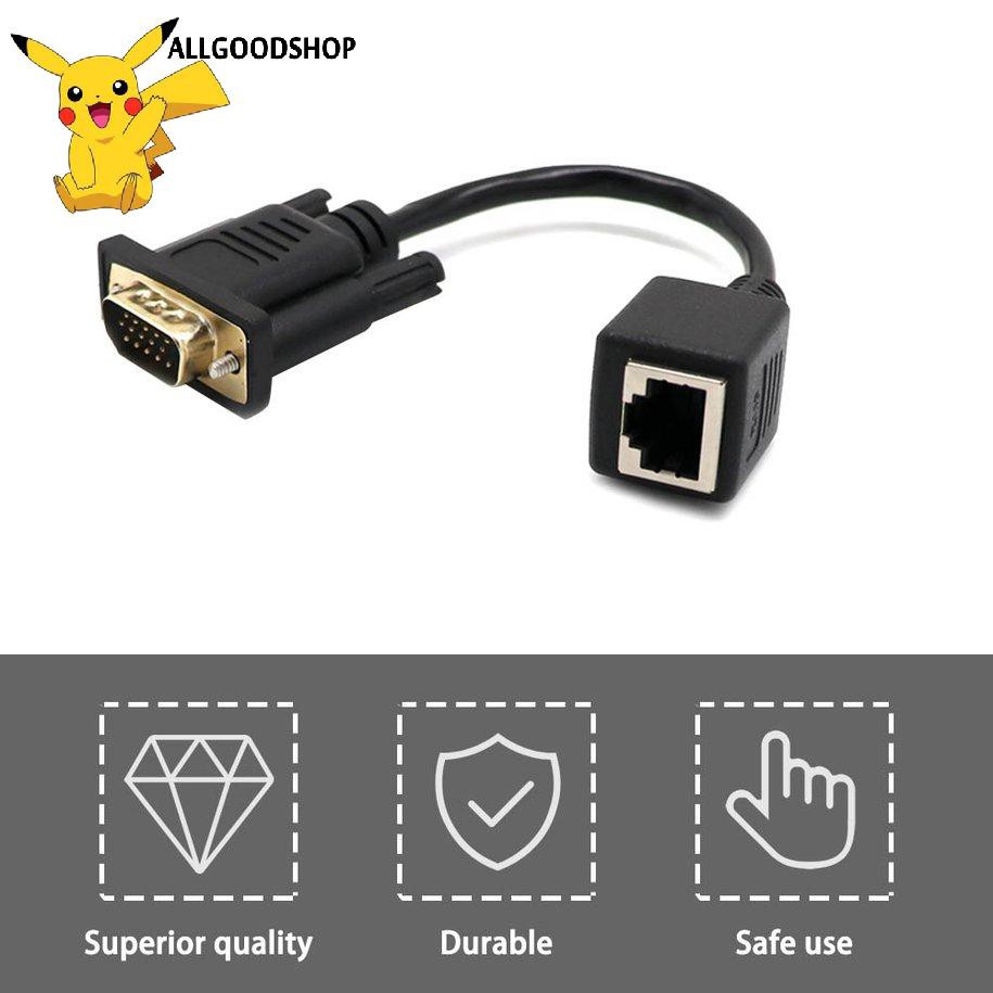 Cáp Chuyển Đổi Vga Sang Lan Cat5 Cat5E Rj45 Dài 0.15m | BigBuy360 - bigbuy360.vn