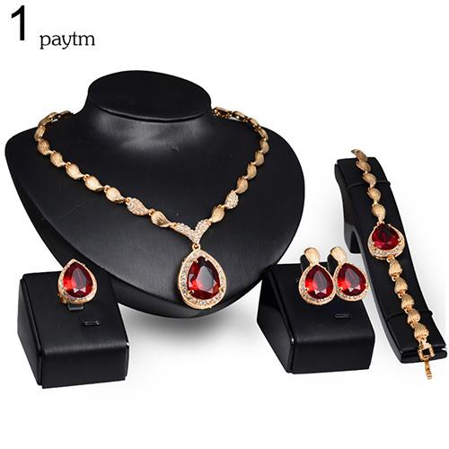 Khuyên Tai Đính Đá Zircon Hình Giọt Nước Kích Thước US6-9