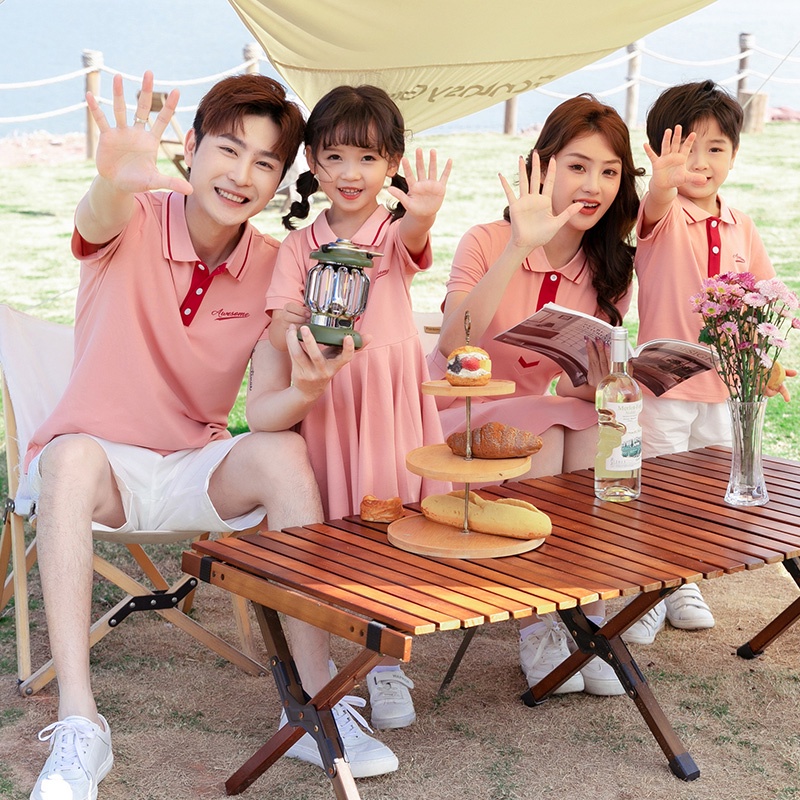 Áo polo Màu Hồng Thời Trang Dành Cho Cả Gia Đình