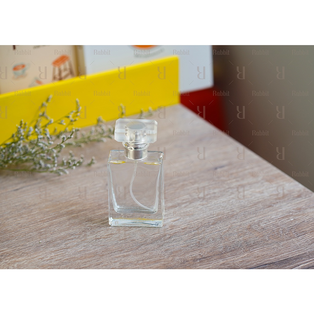 Chai lọ chiết đựng nước hoa thủy tinh hình vuông kiểu Chanel Coco 30ml cao cấp Thỏ Lab