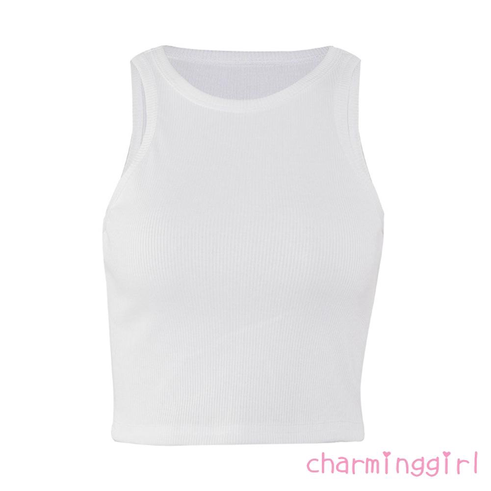 Áo croptop không tay ôm dáng thời trang gợi cảm cho nữ