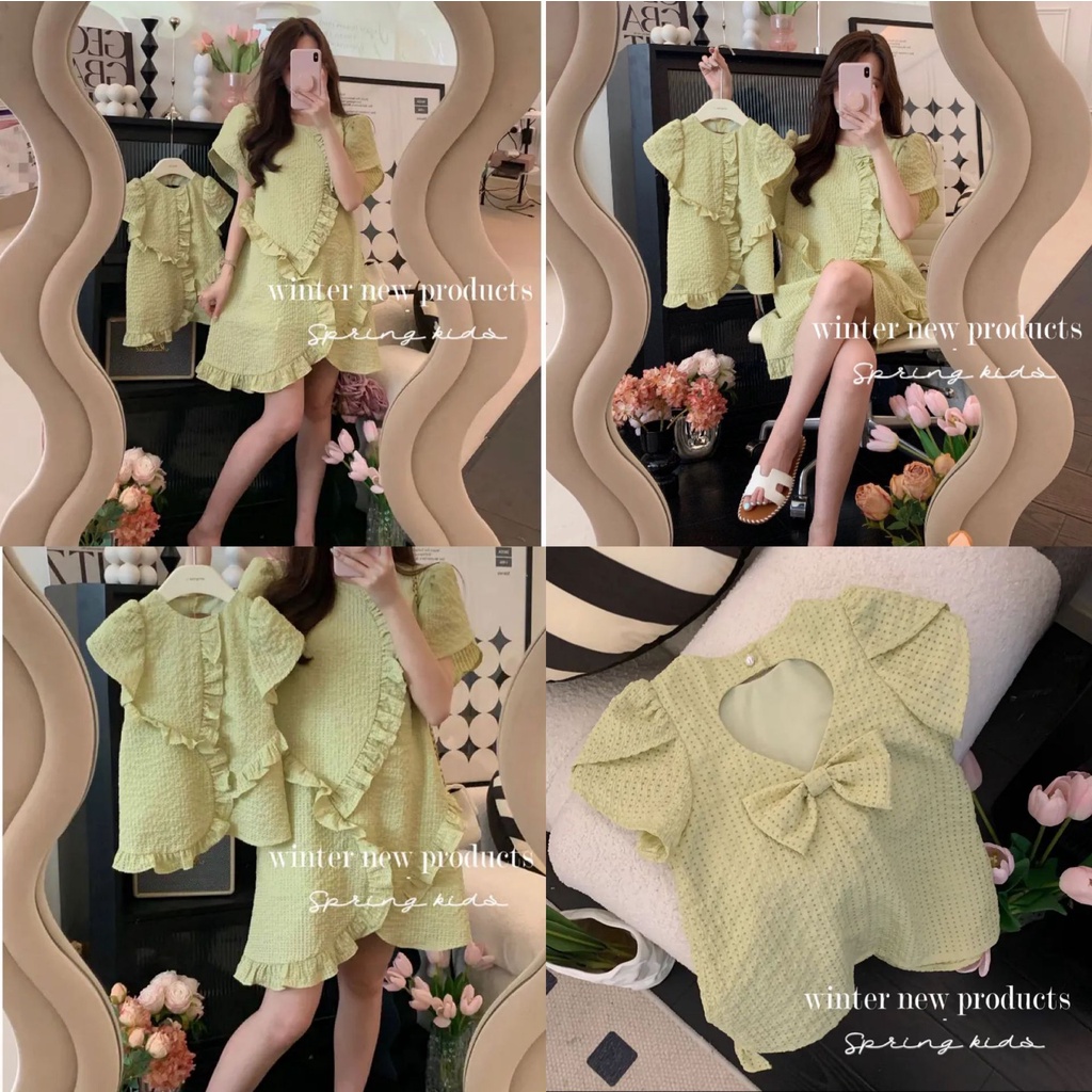 Đầm Cotton Phong Cách Phương Tây Thời Trang Mùa Hè 2022 Chất Lượng Cao Cho Mẹ Và Bé