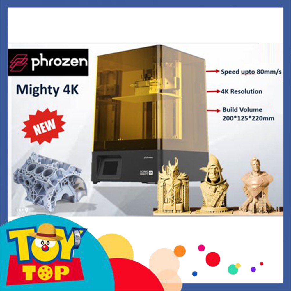 Máy in 3d Phrozen sonic MIGHTY 4k - Máy in resin ( SLA/ DLP ) - hỗ trợ in 3D mô hình, custom lego non