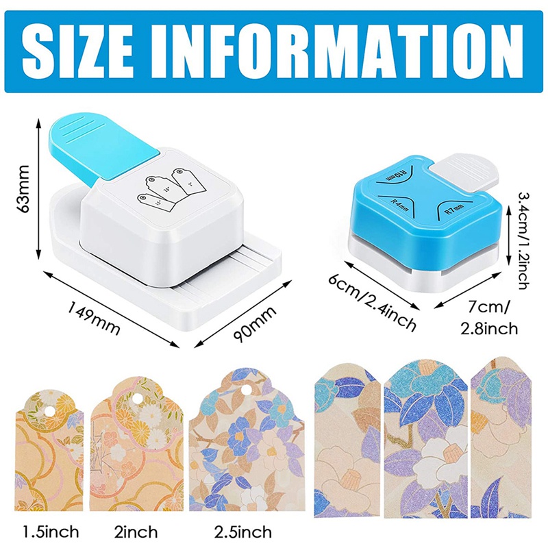 2 Dụng Cụ Cắt Góc Giấy 3 Trong 1 Tiện Dụng