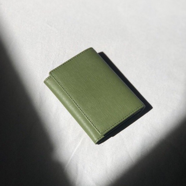 VÍ MINI TINY LEMONT DA BÒ THẬT - XANH RÊU XÁM | BigBuy360 - bigbuy360.vn