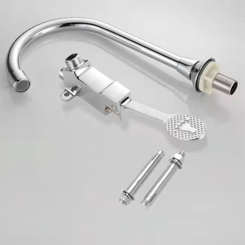 QQ Bàn Đạp Điều Khiển Gắn Van Bồn Rửa Bằng Thép Không Gỉ Tiện Dụng