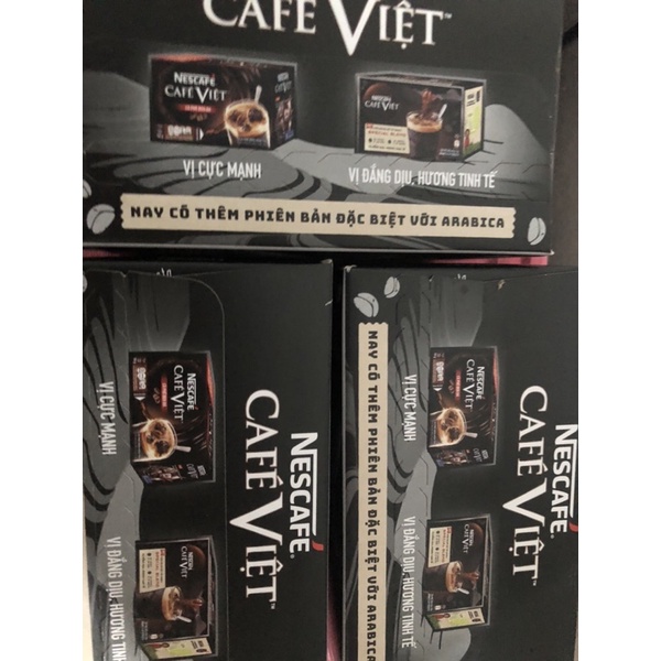 Cà phê đen đá NesCafé Café Việt Arabica &amp; Robusta 12 gói