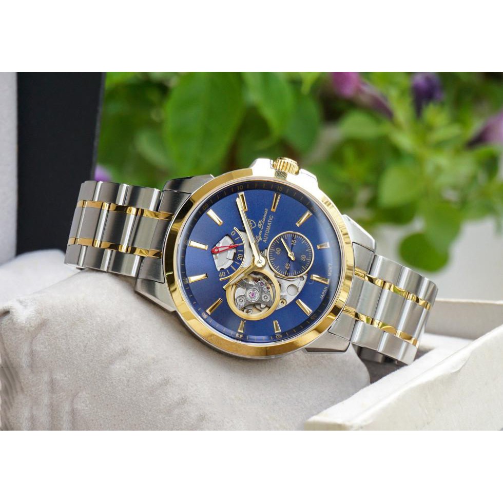 Đồng hồ nam dây kim loại mặt kính sapphire automatic Olym Pianus OP9908-88 OP9908-88