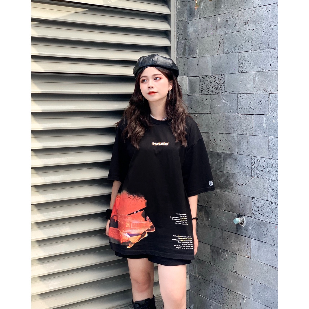 [Mã WABRHADE15 giảm 10% đơn 250K] Áo Thun Tay Lỡ Unisex CARINFLAME 100% Cotton - HADES Brand Chính Hãng