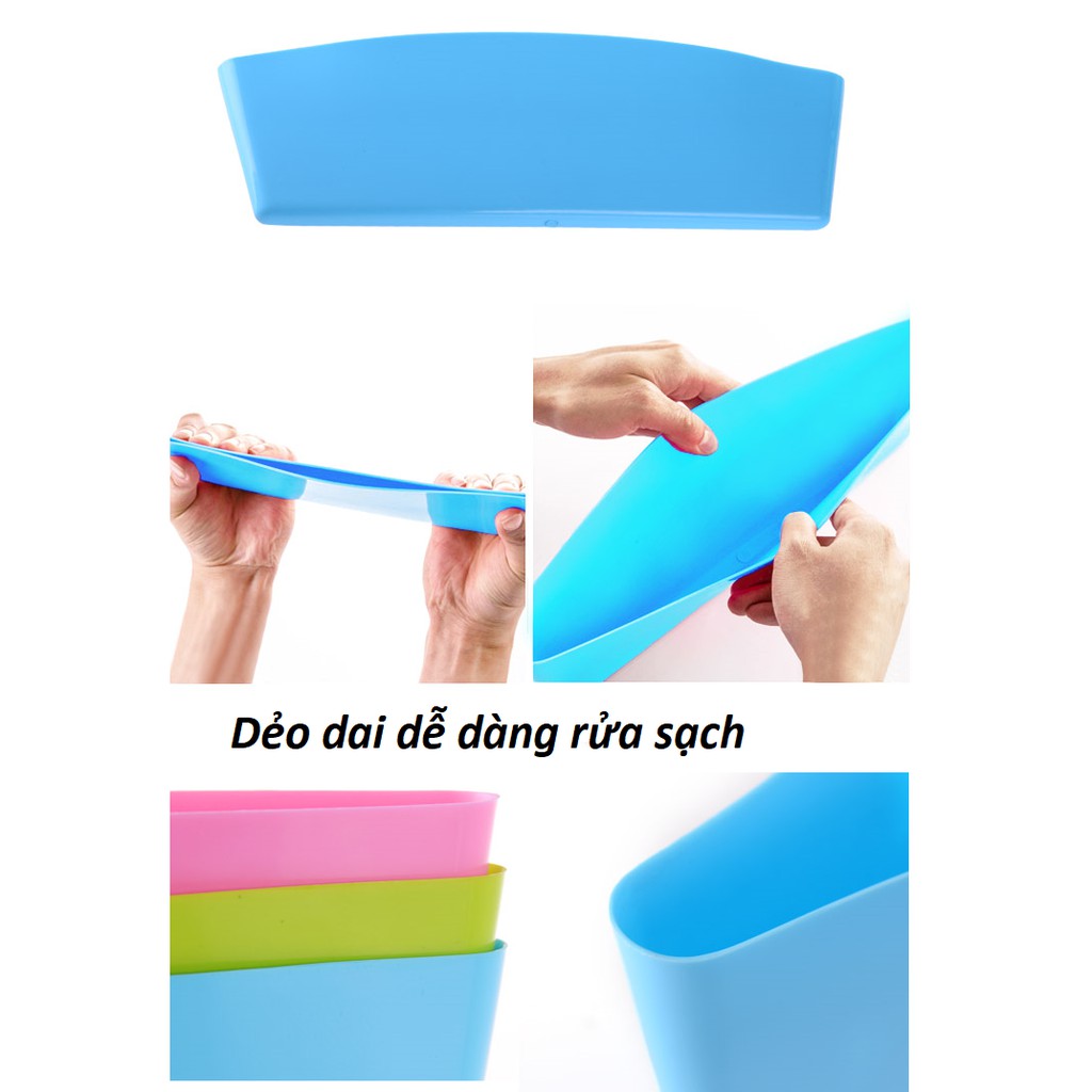 Túi khay NHỰA để đồ kẹp khe ghế xe hơi ô tô 4 màu thời trang