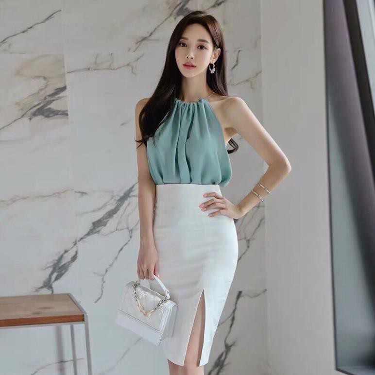 SÉT VÁY BÚT CHÌ | CHÂN VÁY BÚT CHÌ KÈM ÁO YẾM XINH XINH