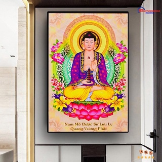 Tranh đính đá phật dược sư DF386 (50cm x 70cm)