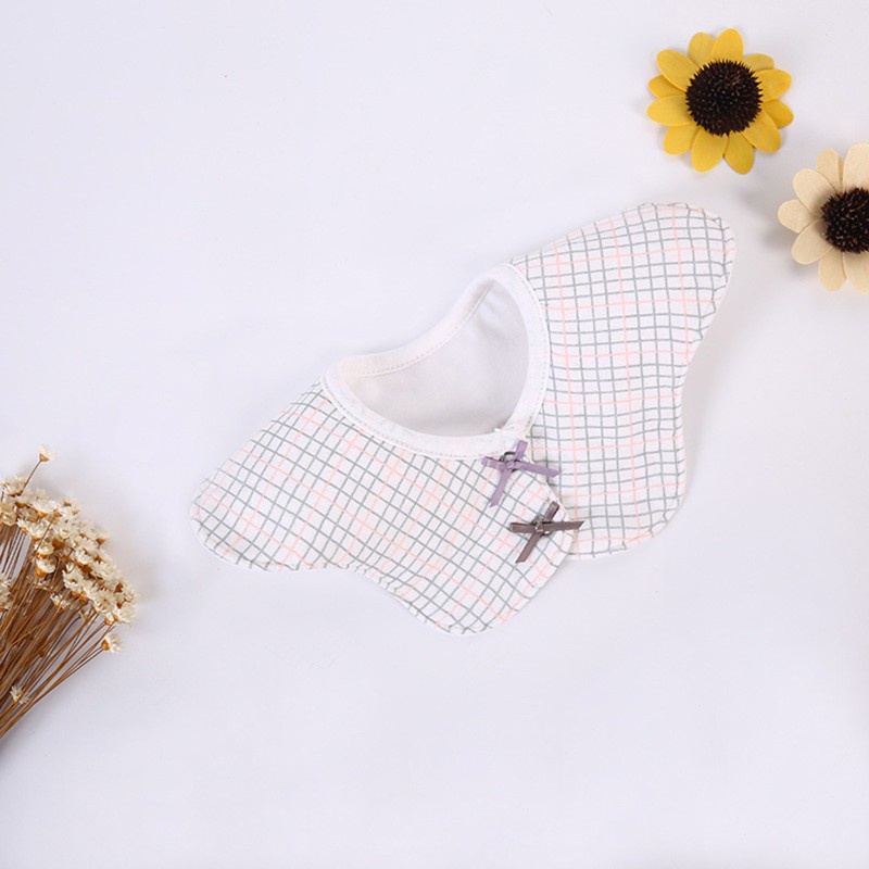 Yếm ăn dặm bằng cotton thoáng khí có thể xoay 360 độ thấm hút tốt cho bé