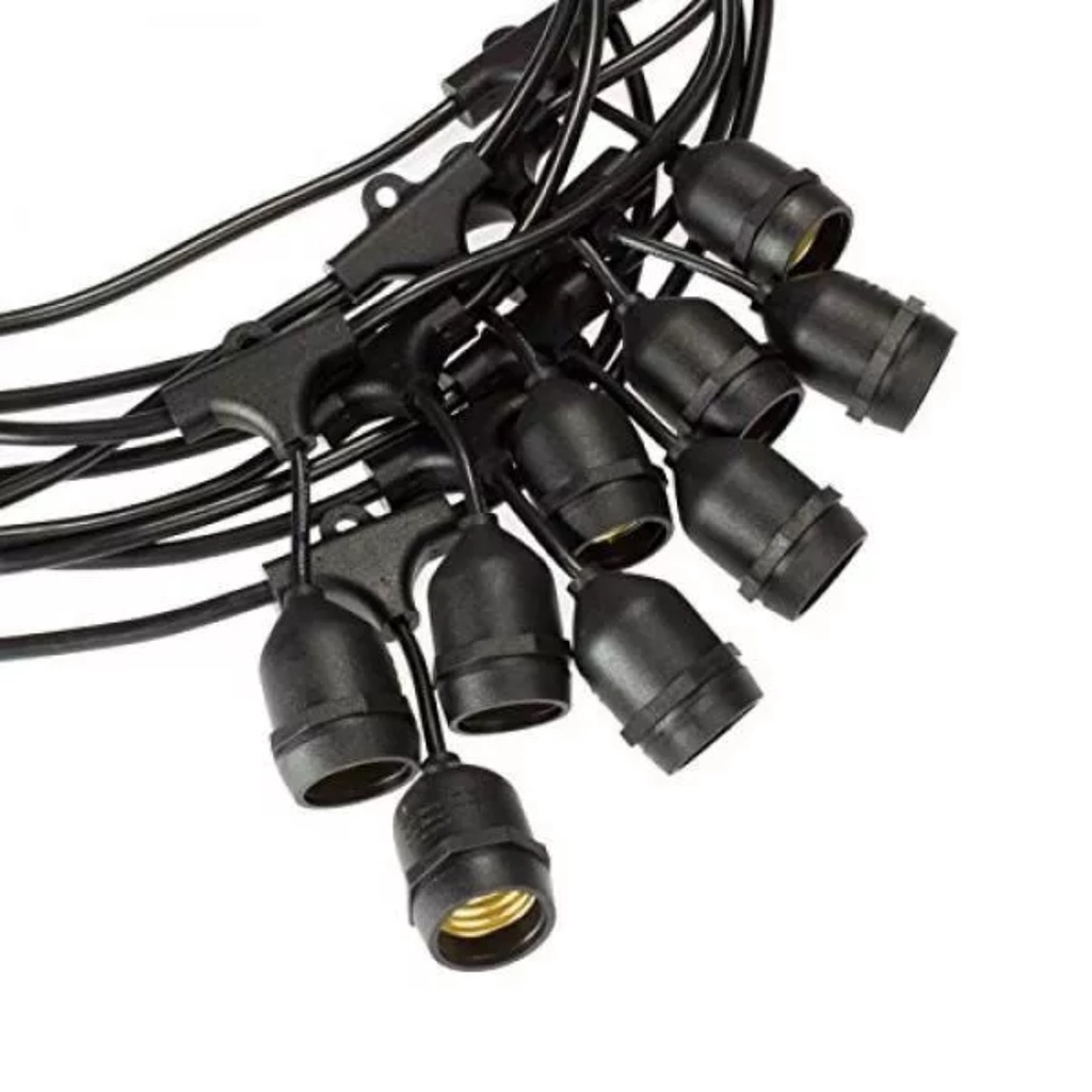 Bộ dây treo đuôi đèn chống nước chuyên dùng ngoài trời 5m 10 đuôi/ 10m 15 đuôi