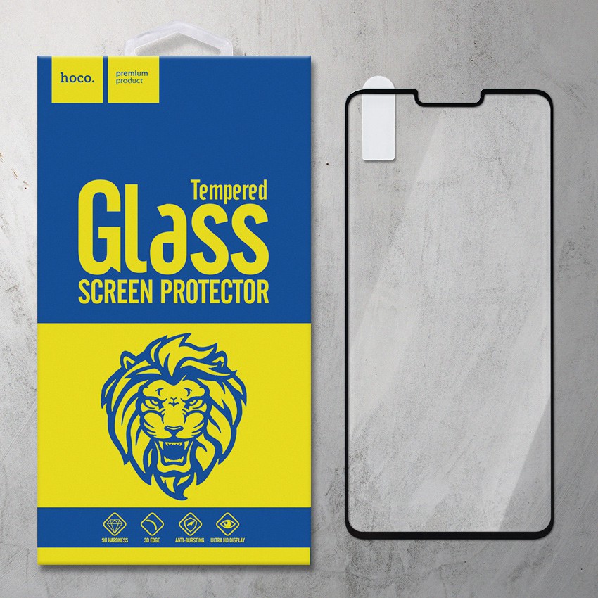 Cường lực LG V50 hiệu Hoco.tw Full màn hình viền màu (Đen)
