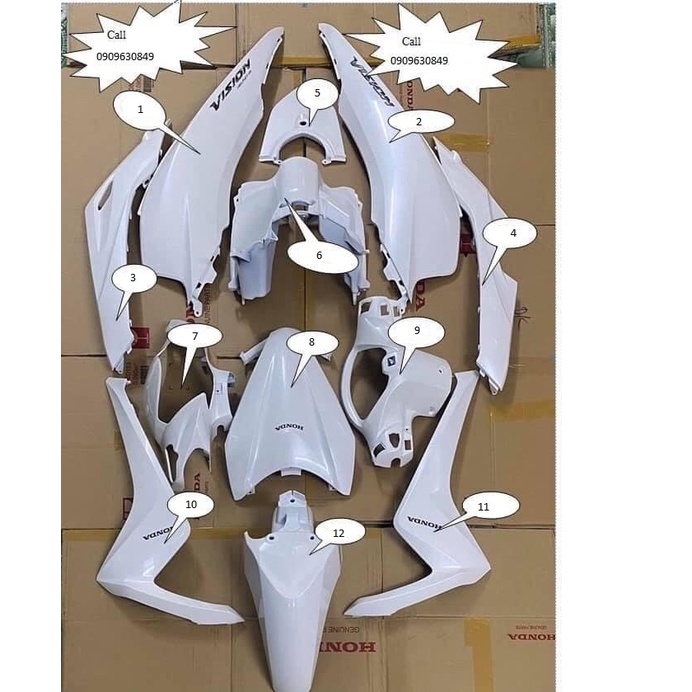 BỘ DÀN ÁO, BỘ DÀN NHỰA VISION 2015 ĐẾN 2019 ZIN HÃNG