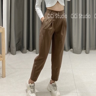 Quần baggy vải thụng - gấu quần có khoá - ảnh thật