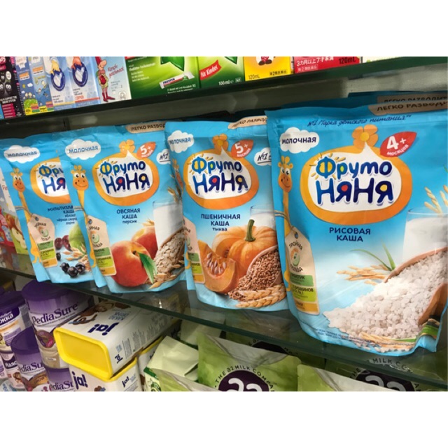 Bột ăn dặm Nga Fruto mẫu mới date 2019