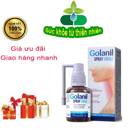 Golanil Spray Orale Người Lớn,Xịt Giảm Ho,Giảm Viêm,Giảm Đau Rát Họng