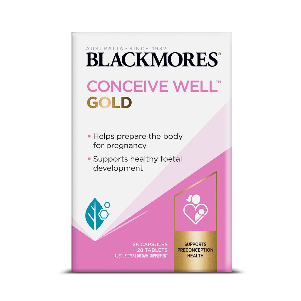 [Hàng chuẩn Úc] Viên uống Blackmores conceive well gold 56 viên hỗ trợ tăng khả năng thụ thai cho nữ của Úc