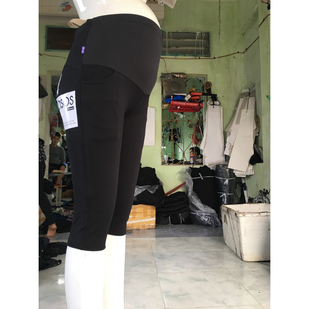 Quần lửng bầu, quần bầu ngố legging - Chất umi cotton mềm đẹp co dãn 4 chiều - đủ size đến 90kg