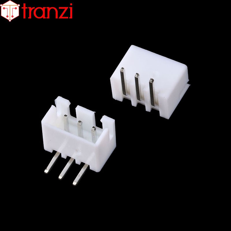 Giắc cắm header 2.54mm XH2.54 3P chân cắm cong trắng - túi 50 cái