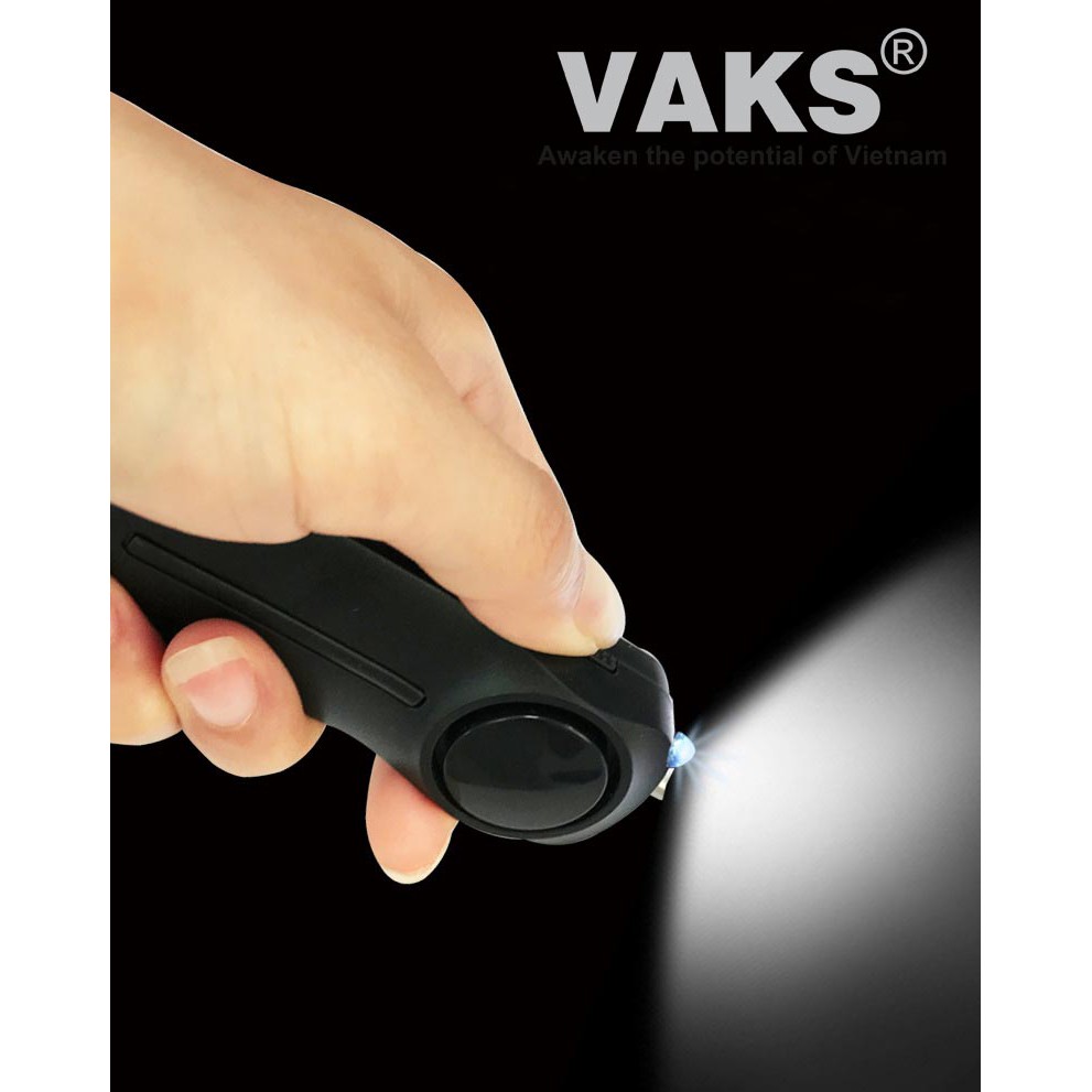 MÓC KHOÁ PHÒNG THÂN SA-9400: thiết bị báo động cá nhân, có tích hợp đèn pin tiện lợi