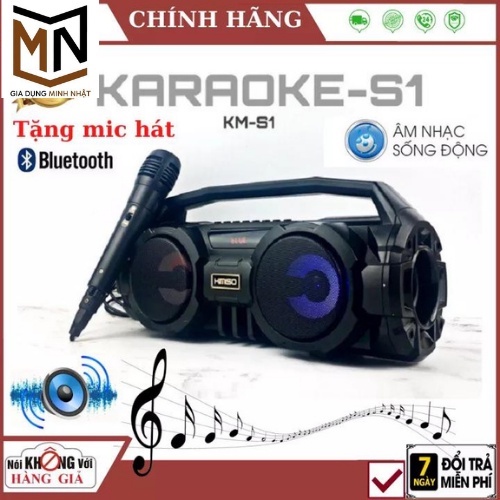Loa Bluetooth Karaoke Xách Tay Kimiso KM-S1 / KM-S2 / KM-S6(Đen)