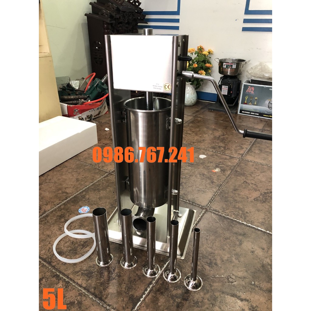 Máy làm xúc xích bằng tay giá rẻ,tiện dụng 5L, Inox chống rỉ, đảm bảo vệ sinh