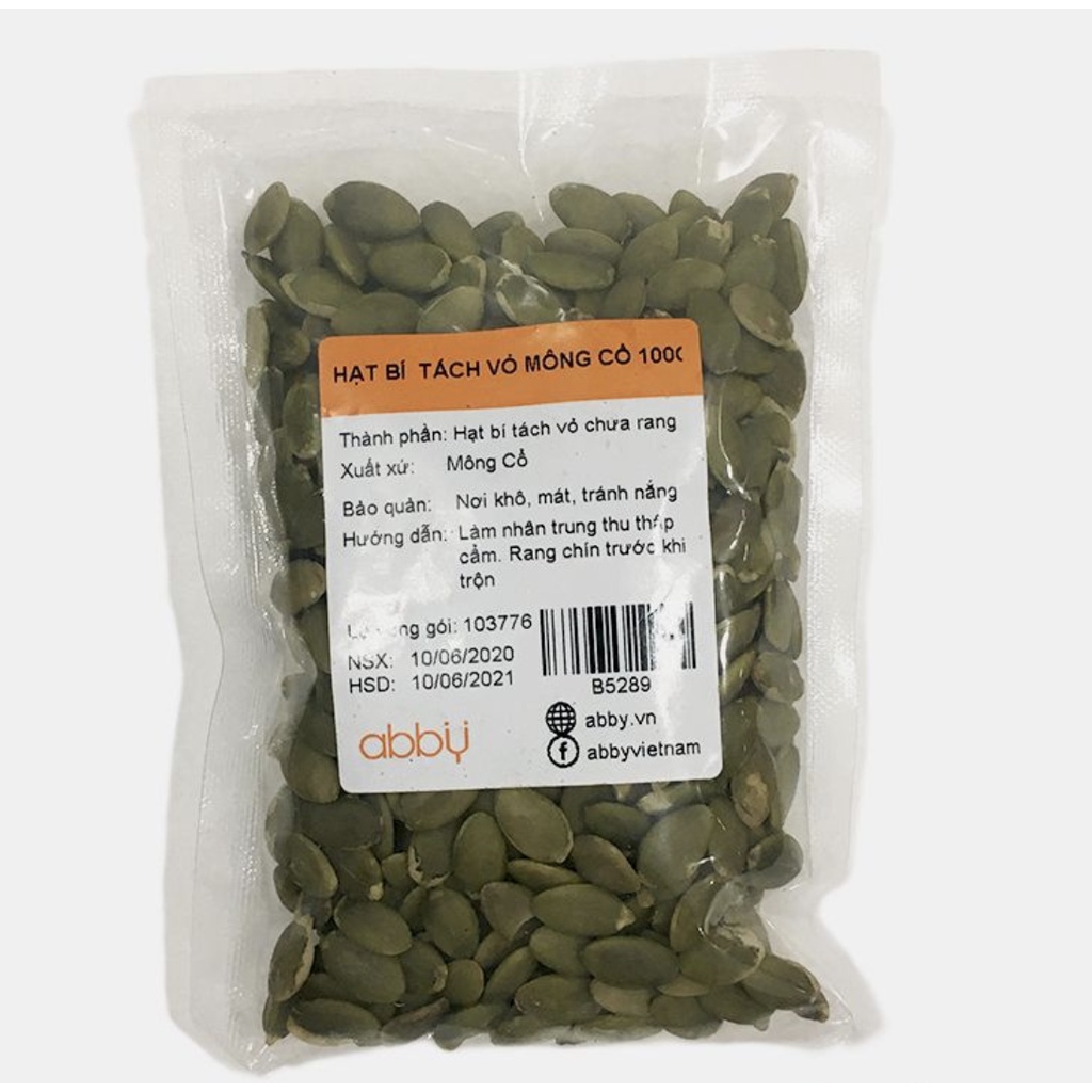 Hạt bí xanh tách vỏ Mông Cổ 100g - Hạt chưa rang