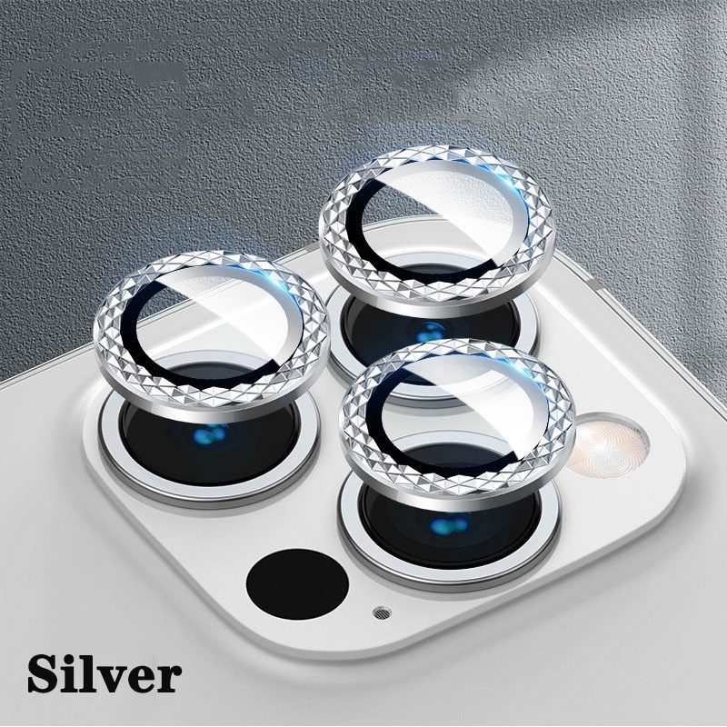 Miếng Dán Bảo Vệ Camera Họa Tiết Kim Cương Cho iPhone 14 13 12 11 pro max