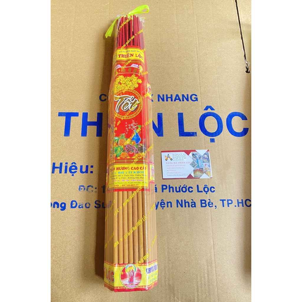 Nhang Đũa Thơm Tết Ít Khói Không Cay Mắt Thiên Lộc - Bó 5 Tấc