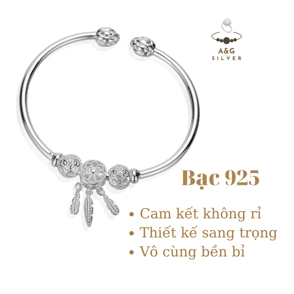 Vòng Pandora Bạc Cực Đẹp, Lắc Tay Bạc May Mắn